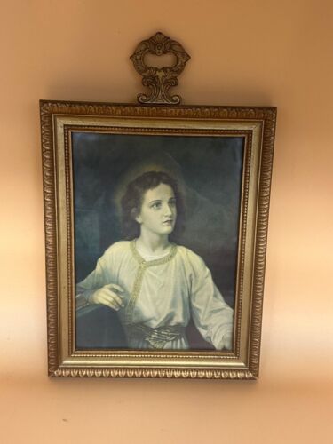 Old 1920 Litho Boy Christ | Youthful Jesus | Depicts Jesus in the Temple Age 12