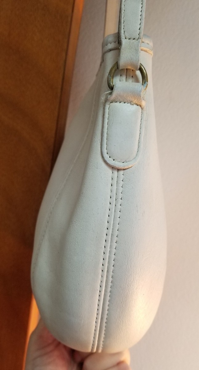 Vintage COACH #9990 White/Bone Leather 