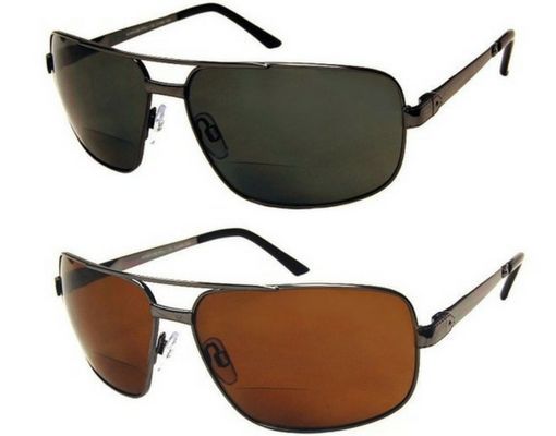 Men's Bifocal Polarized Sunglasses Hidden Bifocal, Premium Metal