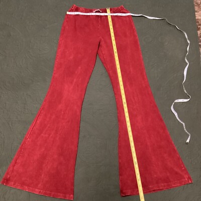 Ladies Vibe USA Medium Flair Leg Hobo Hippie Wide Leg Stretch Pants Lightweight 