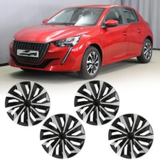 15" Set of 4 Car Hubcaps Wheel Cover Hub Caps Rim R15 For Peugeot 208 Hatchback