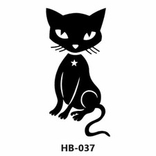 Temporary Fake Tattoo Stickers Midnight Whiskers Waterproof Arm Body Art