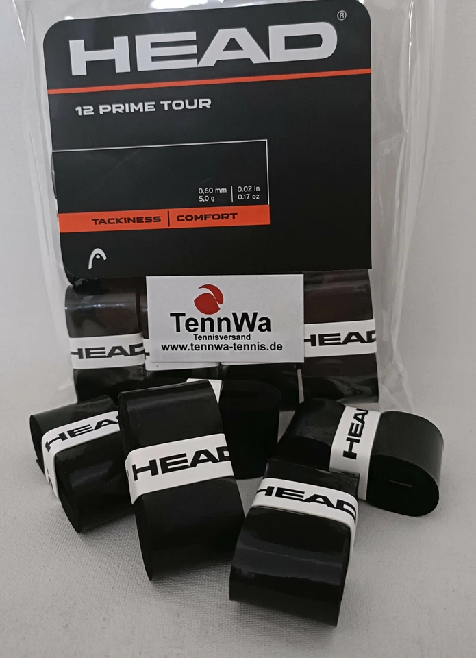 Profi-Overgrip: 5er Pack HEAD Prime Tour Grip, Griffband 0,6mm schwarz - Bild 1 von 1