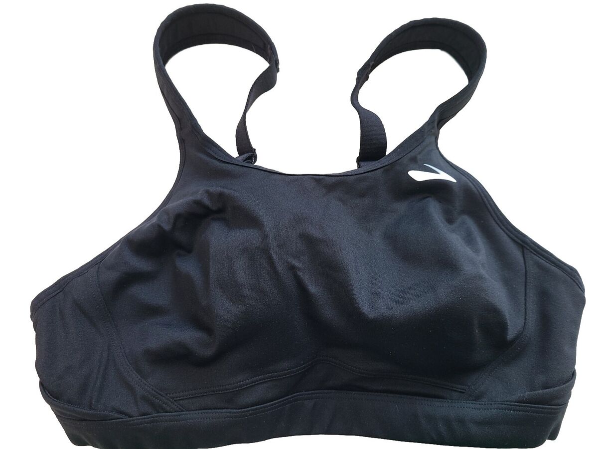 Brooks Womens Maia High Impact Running Exercise Sports Bra Underwire Black  32D