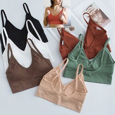 Women Seamless Yoga Sports Bra Stretch Bralette Padded Crop Top Vest Fitness