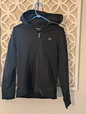 Michael Kors Full Zip Logo Hoodie Sweatshirt Mens Medium Black White