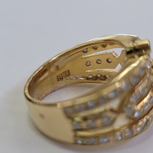 18k gold diamond cluster ring - Picture 7 of 19