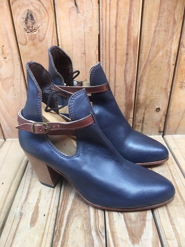 Rari stivali da donna R.M Williams in pelle blu con cinturino taglia EUR 40 USA 9 UK 6,5 - Foto 8 di 15