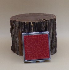 The Gentleman's Pill Box Red Metal 2.25"x2.5"x.5" New Denco