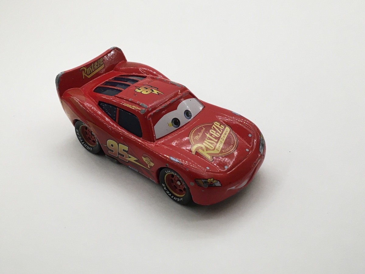 DISNEY PIXAR Cars Diecast Red #95 Lightning McQueen Rust-Eze Car