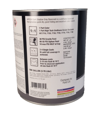 High Teck HFP 254 Ford CX Dark Shadow Gray Metallic Basecoat Auto