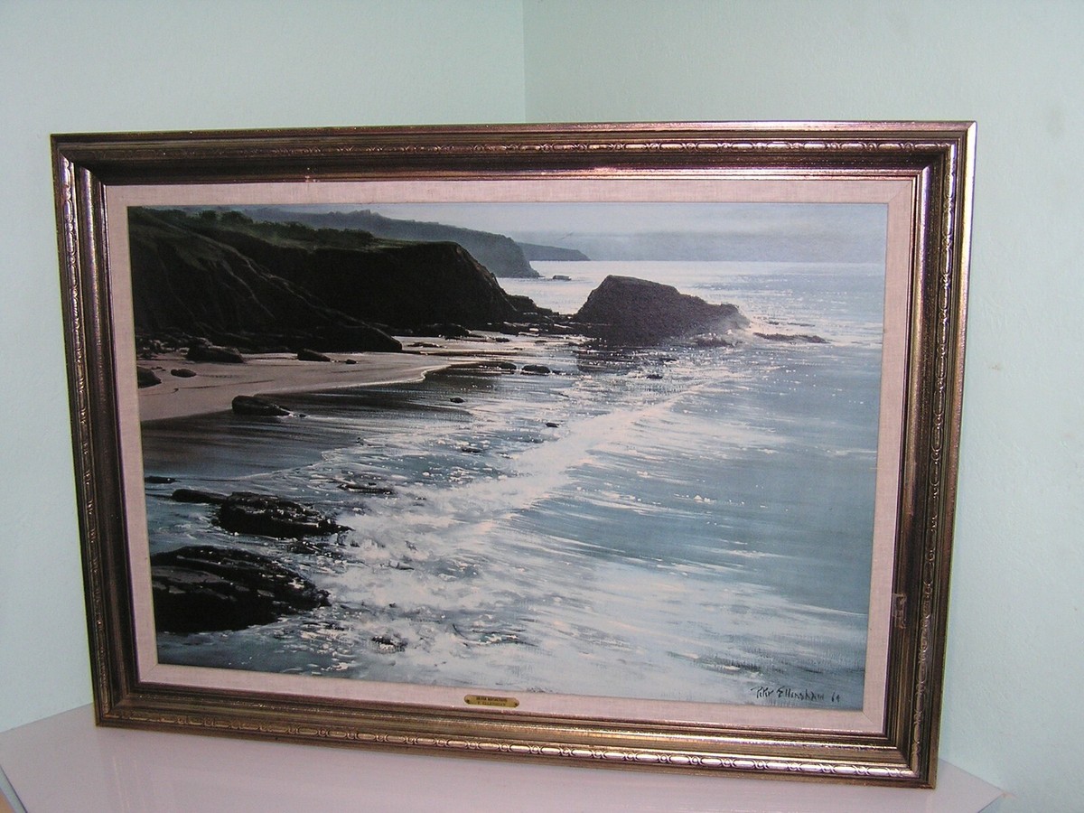P. ELLENSHAW Oil Painting Print On Board Signed 