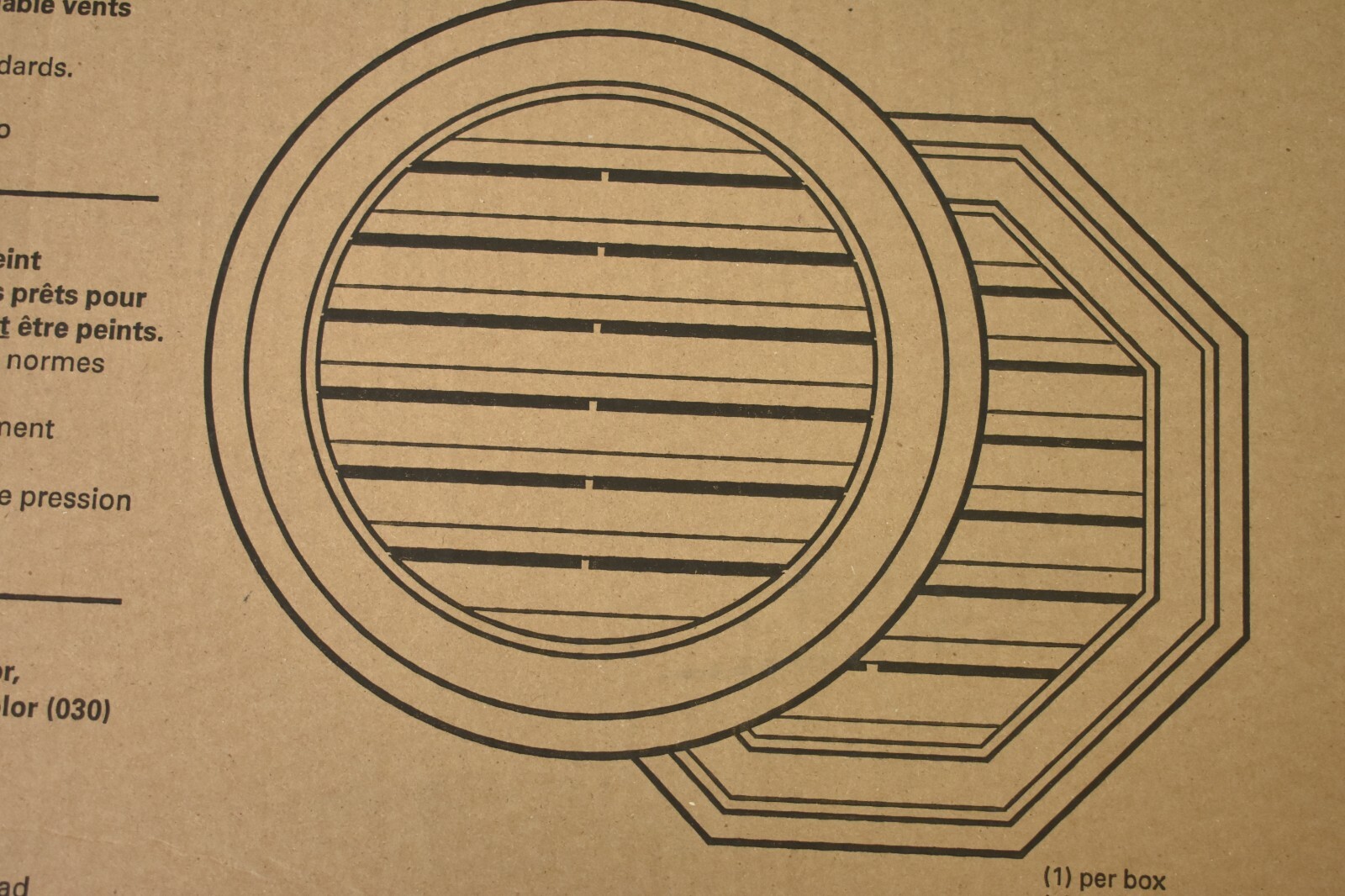 MidAmerica 18" Octagon Gable Vent Ventilation White 001 2" Depth