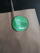Food Delivery Driver Stickers UberEats Doordash Grubhub 5-Star Thank You Bag Car