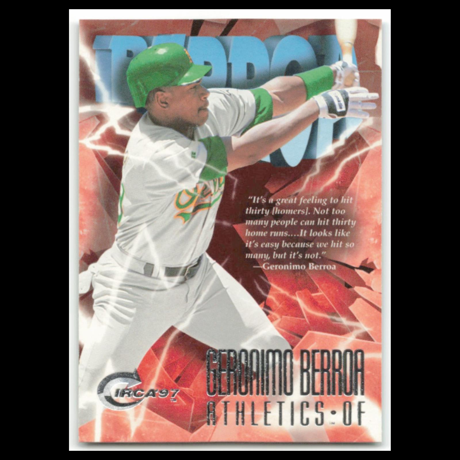 Geronimo Berroa #178 1997 Circa Oakland Athletics Baseball Card MLB NM