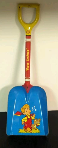 OHIO ART TIN "Happy Sandman" Sandbox Shovel, Childs Toy Beach Shovel