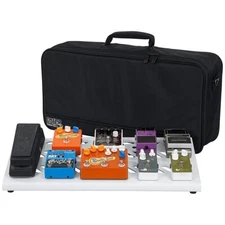 Gator GPB-BAK-WH Large WhiteGuitar Effects Pedal Board w/ Carry Bag & Bracket