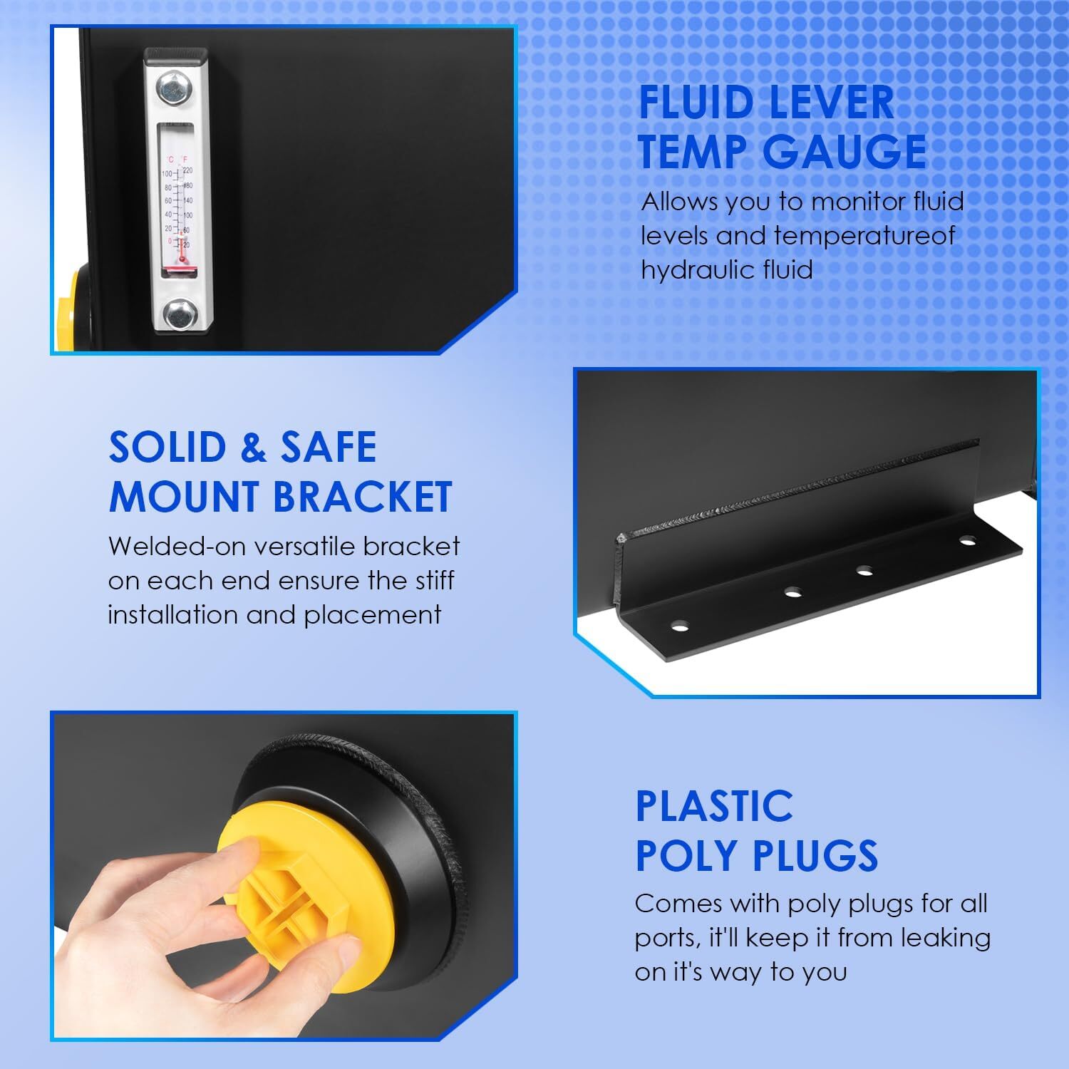 7-Gallon Hydraulic Fluid Reservoir Tank for Tractors, Trucks & Log Splitters