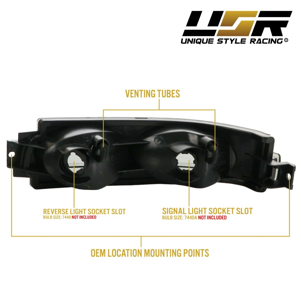 DEPO Smoke Rear Bumper Reverse+Turn Signal Lights For 2003-2009