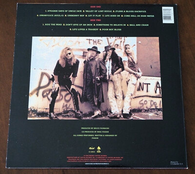 Poison - Flesh & Blood Vinyl Greek 1990 Banned Cover LP Enigma ORG