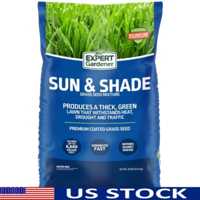 Sun Shade Southern Grass Seed Mix 20 Lb Drought Heat Tolerant Covers 6600 Sqft