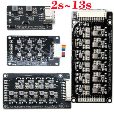 Inductive 2~13S Universal Li-ion LiFePo4 LFP Battery Active Equalizer BMS 1.2A