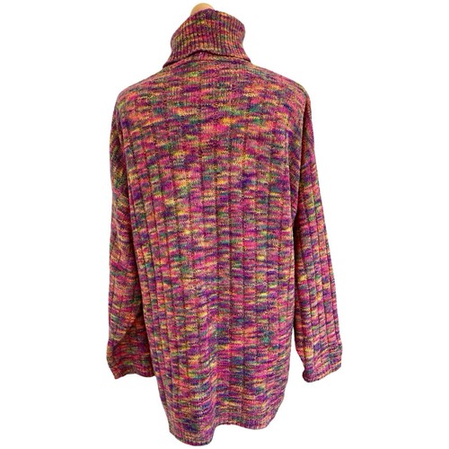 CLOCK HOUSE C&A VINTAGE RETRO Space Dye Longline Roll Neck Jumper P2P 24" - Picture 5 of 10