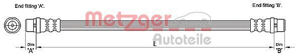 Metzger 4110254 Bremsschlauch FüR Audi-image