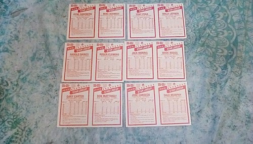 1987 M&M's Star Lineup Complete Set of 24 Cards 12 Panels - RYAN MATTINGLY BOGGS - Picture 4 of 4