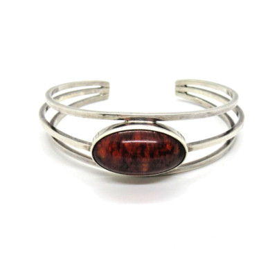 TOP DESIGNER Armreif Bernstein N.E.FROM 925 Silber Denmark Modernist 70s COOL
