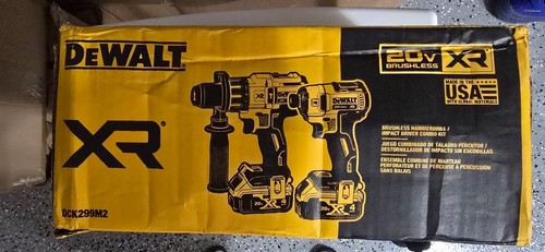 DEWALT DCK299M2 20V MAX XR Hammer Drill & Impact Driver Combo Kit (4 Ah) New
