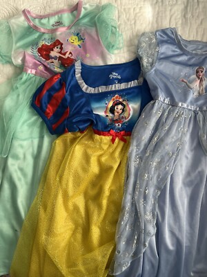 Set Of 3 Disney Princess dress up Nightgowns Elsa, Ariel, Snow White | eBay Set Of 3 Disney Princess dress up Nightgowns Elsa, Ariel, Snow White | eBay