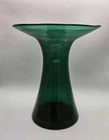 BLENKO 3902L Emerald Green Blown Glass HUGE Vase 13½x11½"
