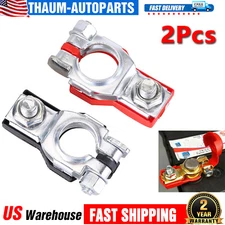 2pcs Car Battery Terminal Clamp Connectors Positive Negative Release Disconnect