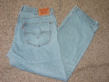 Mens Levi 505 Regular Fit Jeans Size 38 x 30