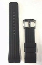 Bulova Men's 98B172 Black Rubber Band Watch Strap Silver-Tone Buckle Replacement