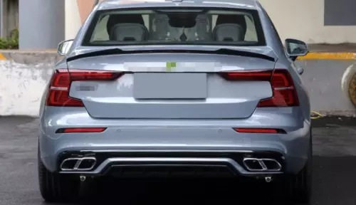 For Volvo S60 2019-2024-2022 ABS Glossy Black Rear Spoiler Tail Trunk Lip Wing H - Picture 5 of 10
