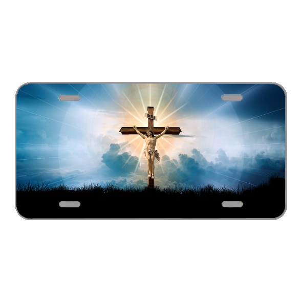 Custom Personalized Novelty License Plate With Amazing Shot Of Jesus On