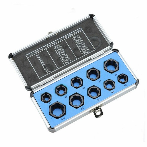 10pcs High/Low Broken Bolt Nut Remover Extractor Set Craftsman Damaged Stripped - Picture 7 of 17