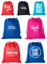 Thank you Favor Bags, Reusable Drawstring Gift Bags, Birthday Party Favors