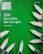 100 Light LED Warm White Smooth Mini Constant Christmas L9100206JU01