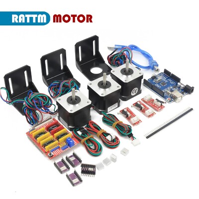 CNC Controller Kit Nema 17 Stepper Motor & UNO R3 Improvement Borad For 3D Print