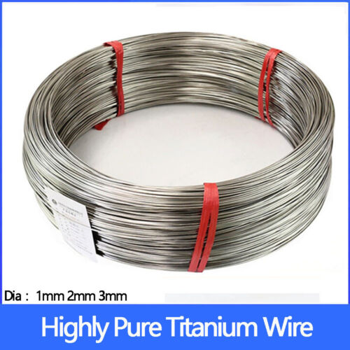 Cables de metal Ti TA4 de alambre de titanio altamente puro de 1 mm 2 mm 3 mm de varias longitudes - Imagen 1 de 6