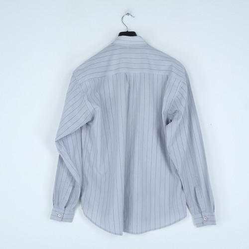 Mens Shirt XL Size Vintage Grey Striped Dress Casual Top - Picture 3 of 10