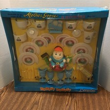 Vintage Mother Goose Humpty Dumpty Dishes Playset NOS Complete 34 Pc Set