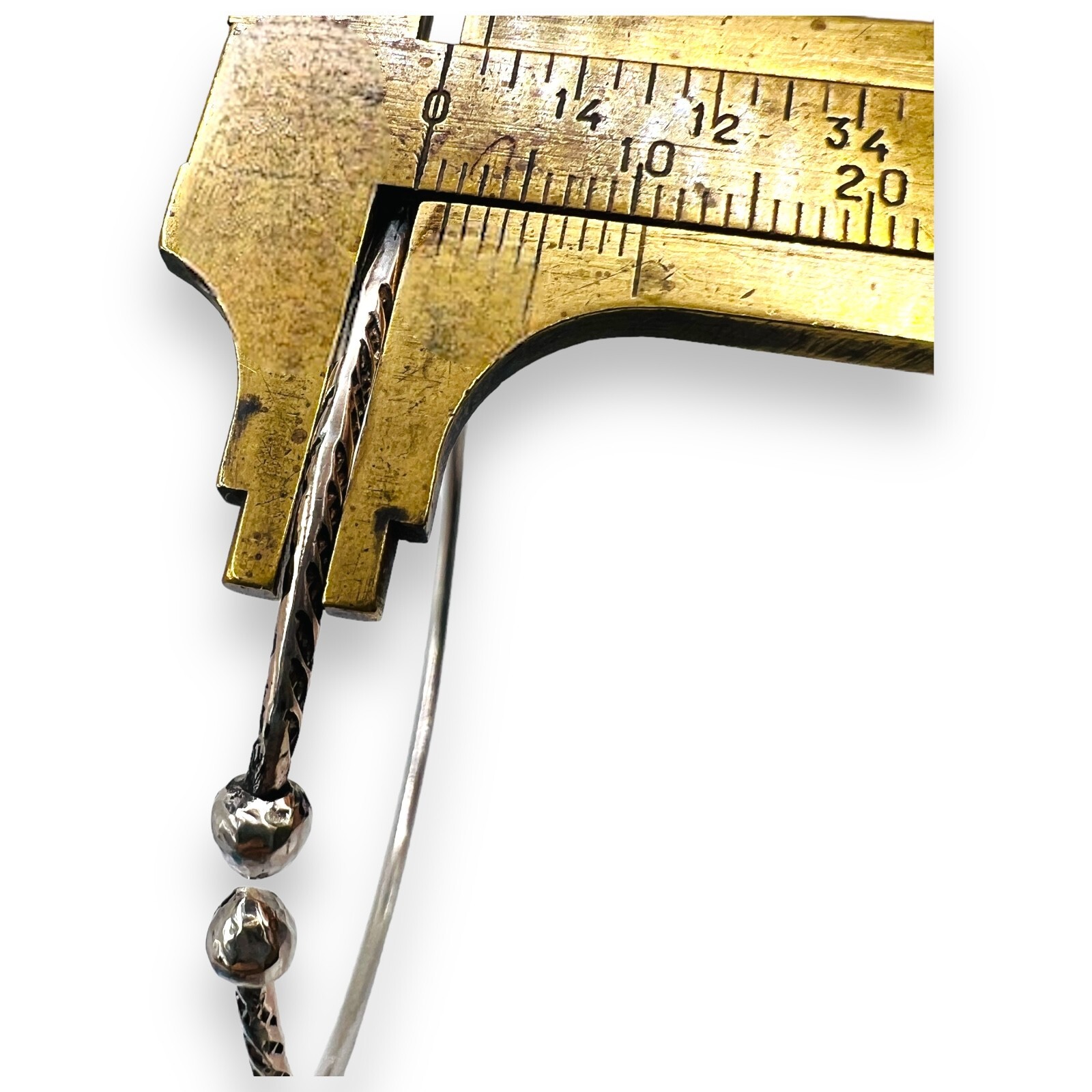 Vintage 925 Sterling Silver Cuff with Knobs Brace… - image 11