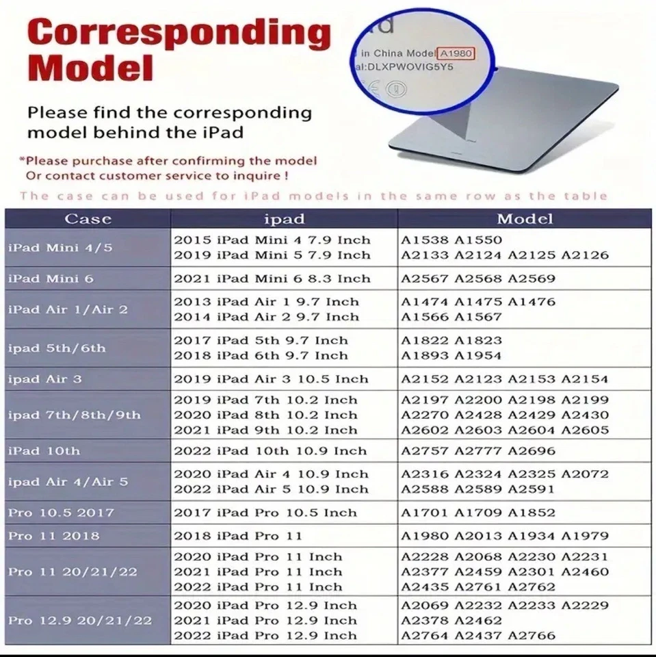 Shockproof Smart Cover Case for iPad 10th 9th 8th 7th 6th Gen Air 4 Pro 11 12.9" - Image 2 of 4