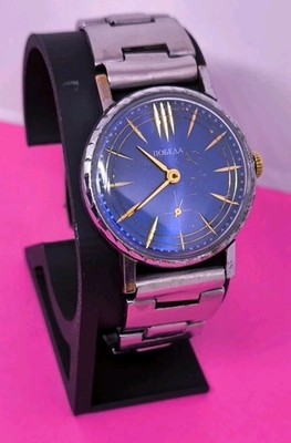 Pobeda Blue Dial 1980s Soviet USSR Men  2602 Mechanical Manual Winding