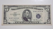 5 Dollar 1953 Silber Certificate UNC