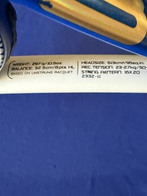 Wilson BLX Tour Limited 95 Sq-in 16x20 295g/10.5oz, 4 1/2” Grip